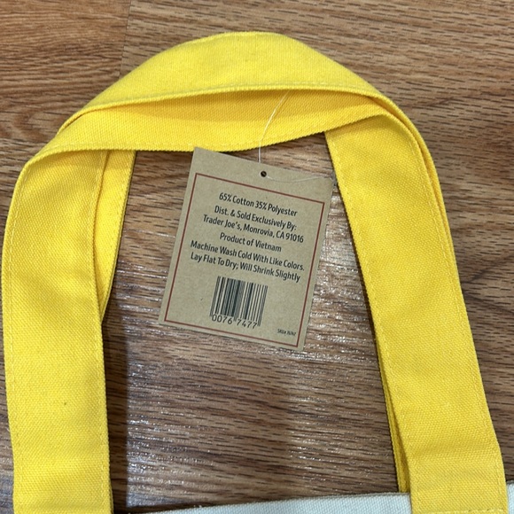 Trader Joe’s mini tote bag - yellow - Picture 2 of 2